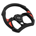 Roykaw Golf Cart Steering Wheel Or Hub Adapter For Ezgo Club Car Yamaha (Racing Style - Black)