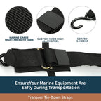Seamander [Boat] Tie Down Transom [Strap] S - Marine Grade Heavy Duty 2'' X 4Ft Adjustable For Trailing - [Boat] [Trailer] Acces