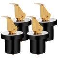 4 Pcs 3/4 Inch Boat Baitwell Drain Plug,Brass & Rubber Snap Lock Baitwell Plugs for Livewell,Kayak,Marine,Yacht, Fishing Boat Dr