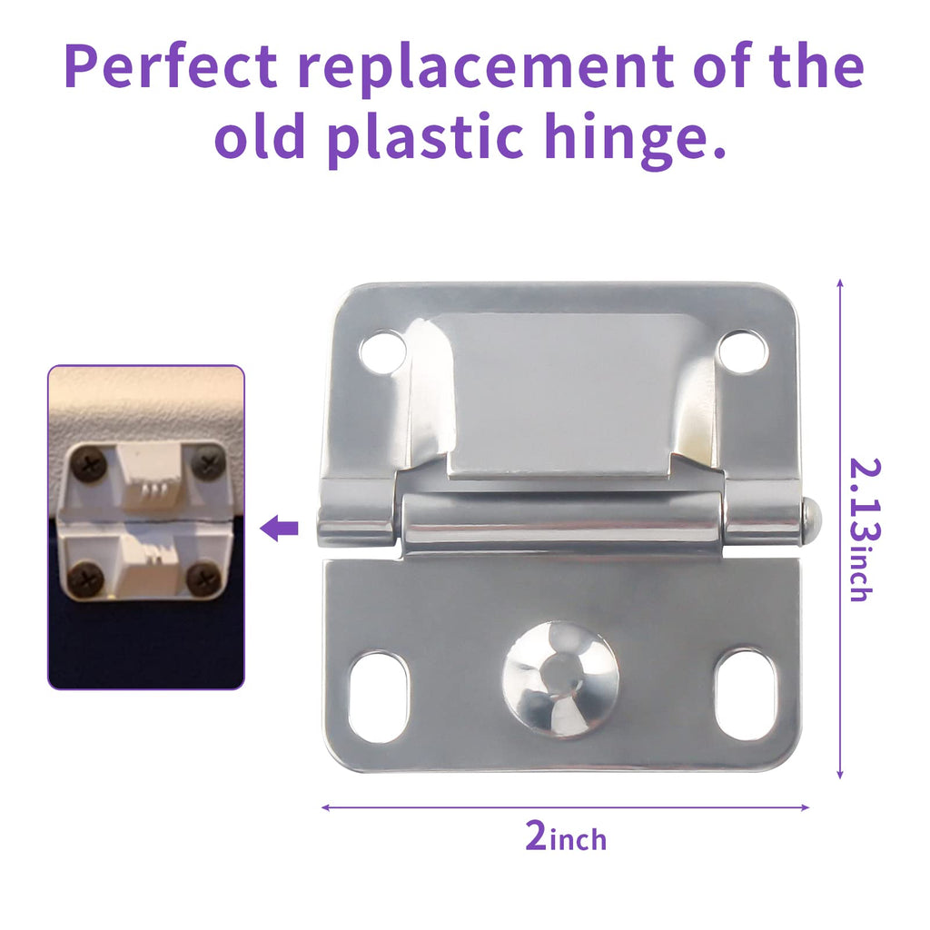 Cooler Stainless Steel Hinges With Screws Set Replacement -Compatible With Coleman Camping Ice Chest Coolers Accessories 5235 62