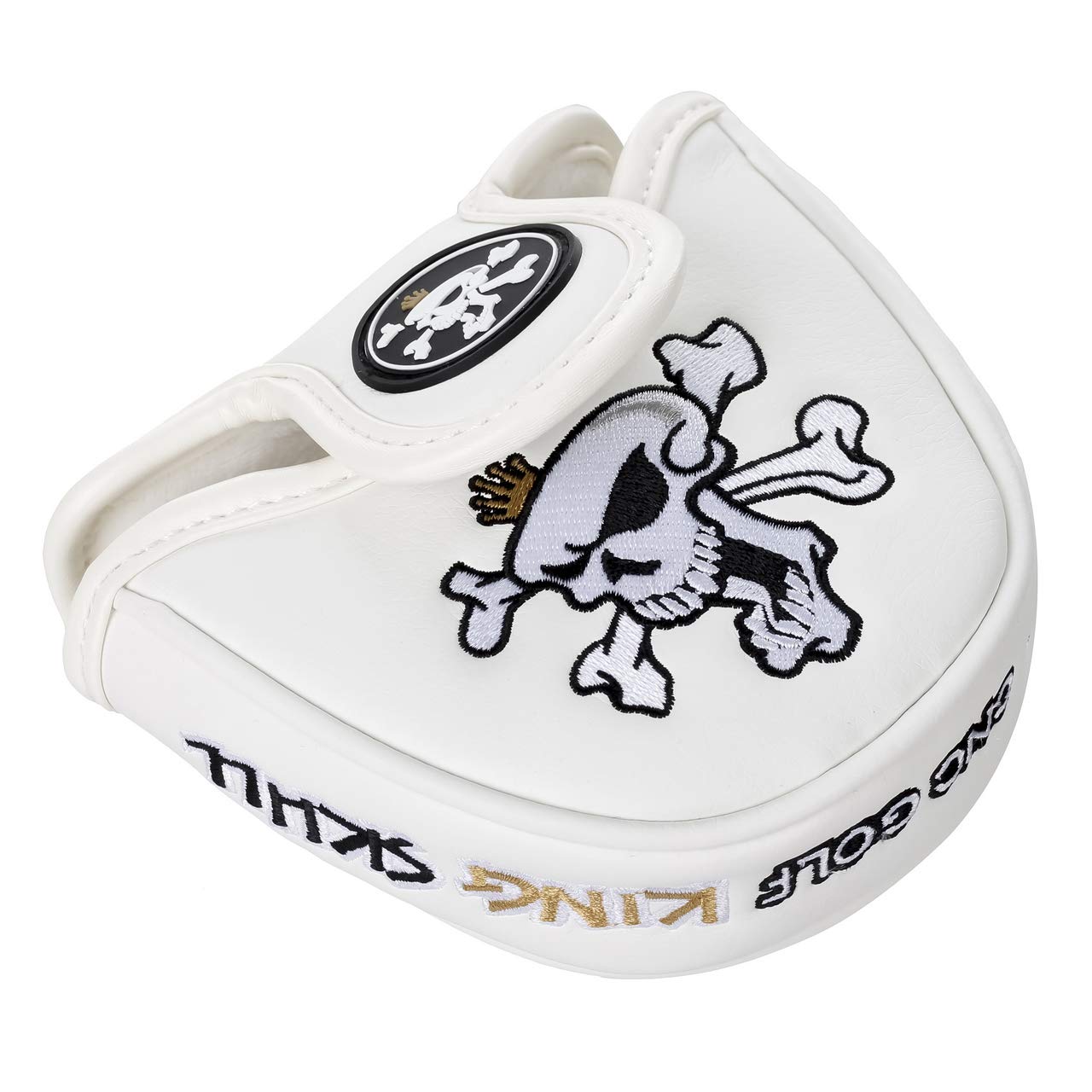 Cnc Golf King Skull White Mallet Putter Cover Headcover For Scotty Cameron Taylormade Odyssey 2Ball