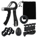 JASYXO Hand Grip Strengthener Kit 5PCS  Adjustable 560kg Hand Gripper with Finger Exerciser, Grip Ring, Stress Ball & Stretche