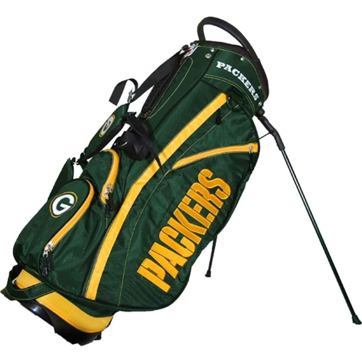 Team Golf NFL Green Bay Packers Fairway Golf Stand Bag, Lightweight, 14-way Top, Spring Action Stand, Insulated Cooler Pocket, P