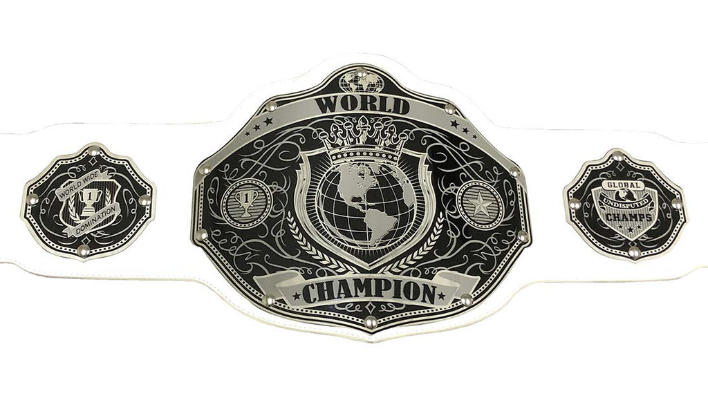 Undisputed Belts World Championship Belt - Custom Banner Text And Color Options - 2 Day Production