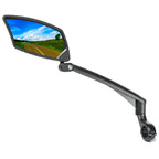 Briskmore Handlebar Bike Mirror, Scratch Resistant Glass Lens, Ajustable And Rotatable Safe Rearview Bicycle Mirror For Left Sid