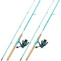Sougayilang Spinning Fishing Rod Combo, 2-Piece 5-Foot 6-Inch Graphite & Fiberglass Rod, Durable and Strong, Quickset Anti-Rever