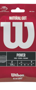 Wilson Natural Gut 17 Tennis String - Set, White