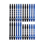 Wolftop 2Ba Thread Aluminum Dart Shafts 24 Pack With Rubber O-Rings, Dart Accessories Kit For Steel Tip Darts And Soft Tip Darts
