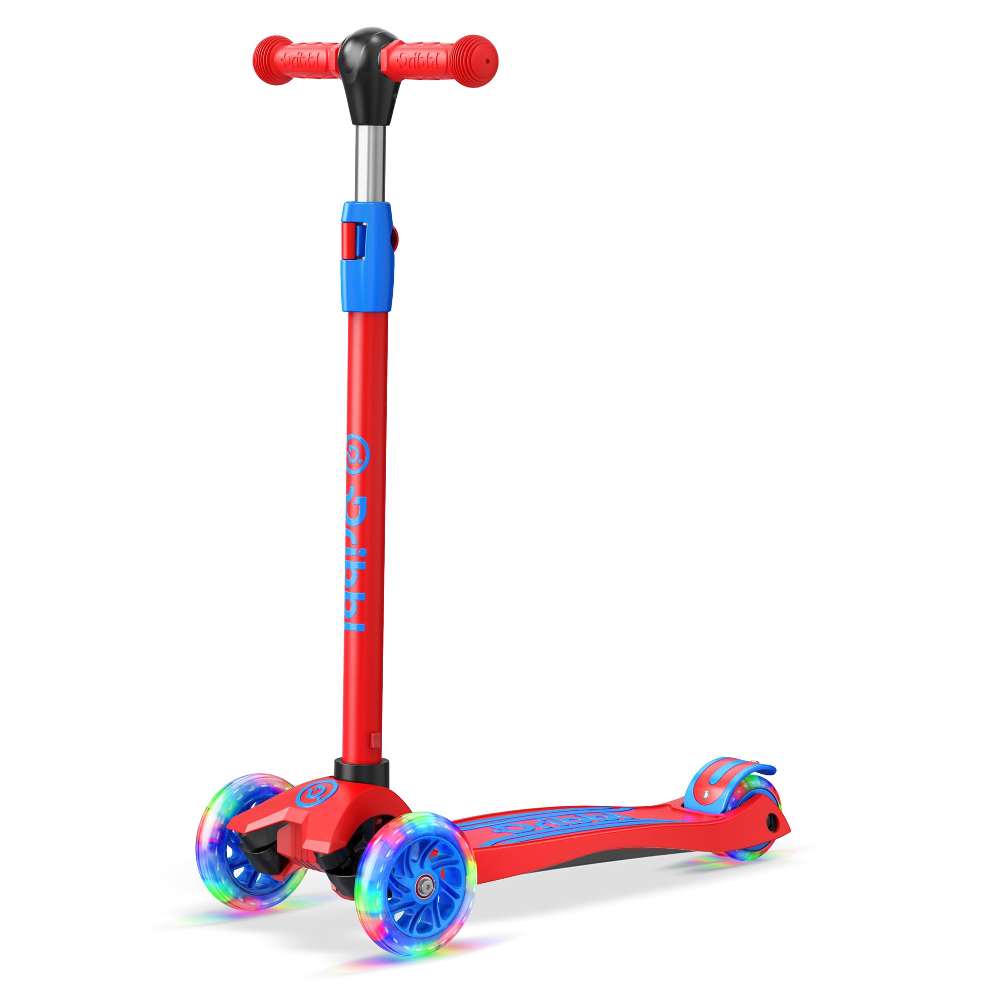 Dribbl 3-Wheel Kids Scooter - Lean-to-Steer Technology, Adjustable Height Handlebar, Anti-Slip Deck, Scooter for Boys & Girls Ag