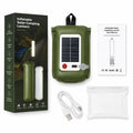 Inflatable Solar Camping Lantern, USB Rechargeable LED Camping Light, Portable Waterproof Emergency Tent Light with Hanging Loop
