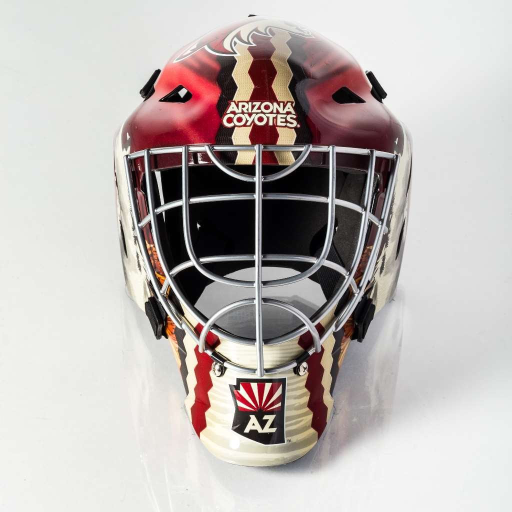 Franklin Sports Arizona Coyotes Nhl Hockey Goalie Face Mask - Goalie Mask For Kids Street Hockey - Youth Nhl Team Masks For Kids