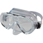 Akona Tobago Scuba And Snorkeling Dive Mask With Clear Silicone Skirt And Single Tempered Lens (Black Silicone)