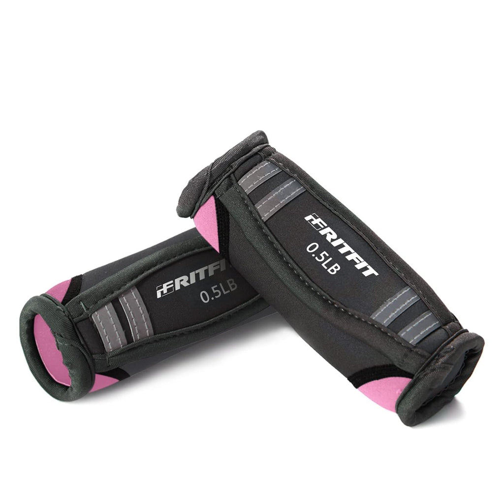 Ritfit Walking Hand Weights(Pink - 1Lb(0.5Lb Each))