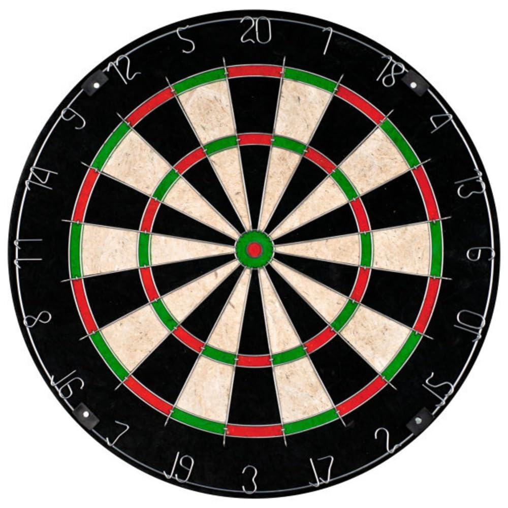 Bristle Dart Board - Tournament Sized Indoor Hanging Number Target Game for Steel Tip Darts - Dartboard with Mounting Hardware b