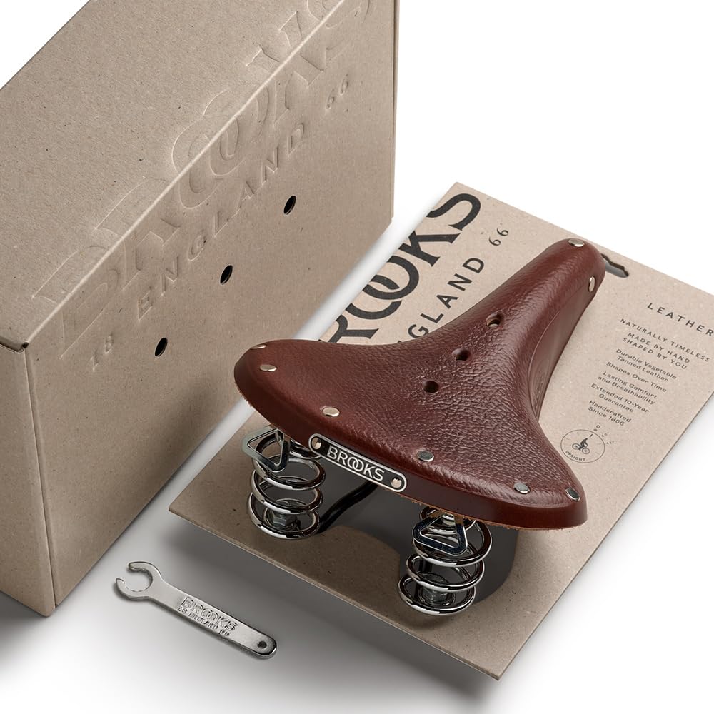 Brooks Saddles B67 S Bicycle Saddle (Women'S, Chrome Springs, Antique Brown)
