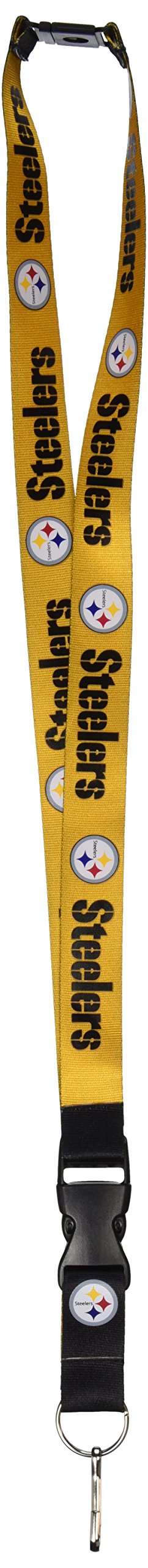 Aminco Nfl Pittsburgh Steelers Reversible Lanyard, Team Colors, One Size (Nfl-Ln-162-12)