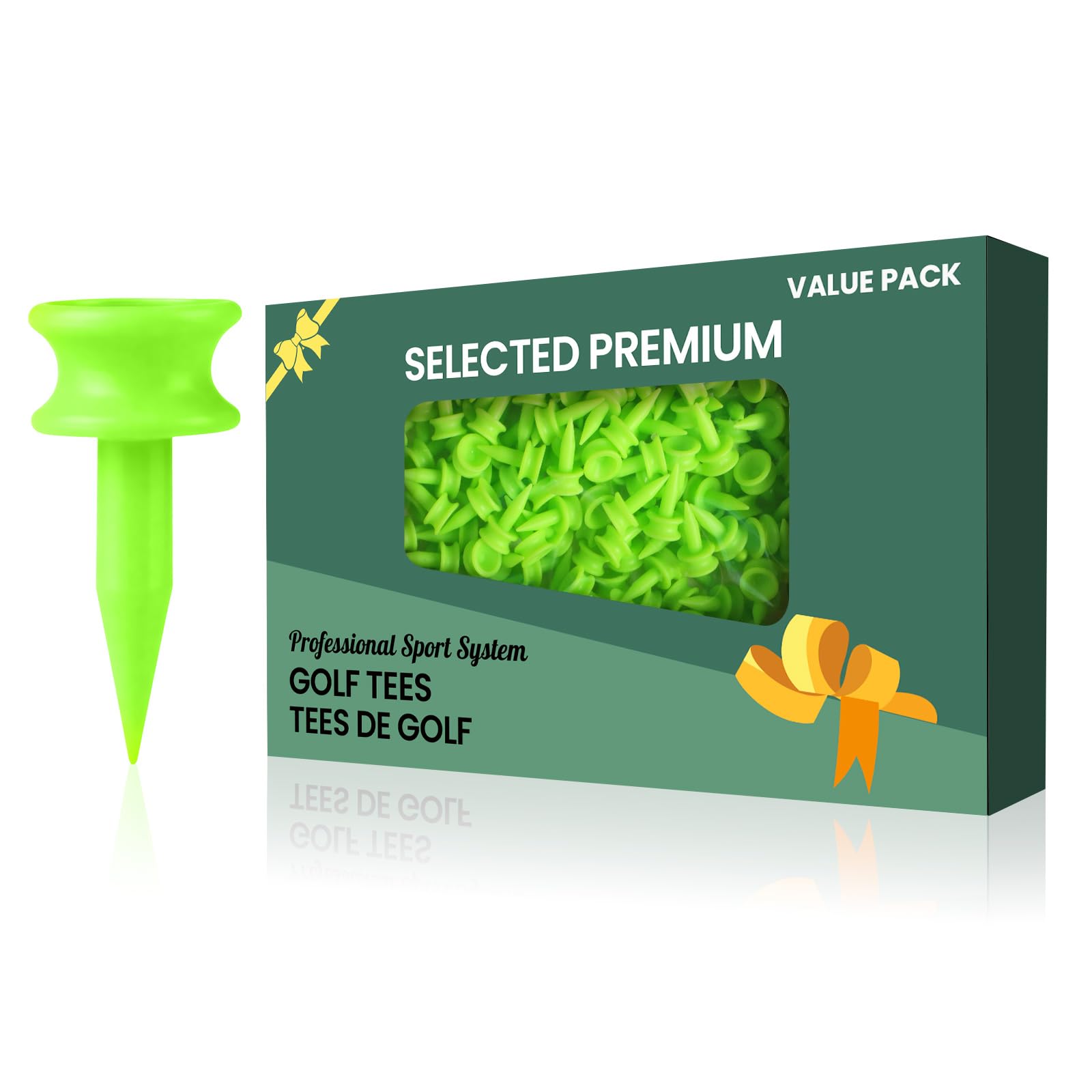 Amy Sport Castle Golf Tees Plastic 1 Inch Value 120 Pack, Unbreakable & Reusable Small Size Short Tee for Par 3 Holes & Consiste