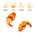 Waterproof Swimming Ear Plugs For Kids, 3 Pairs Soft Silicone Reusable Earplugs, Ear Protection For Showering Swimming Bathing F