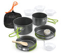 Lixada Camping Cookware Set,11Pcs Camping Cookware Mess Kit With Non-Stick Lightweight Pot Pan Bowls Set For Outdoor Camping Bac