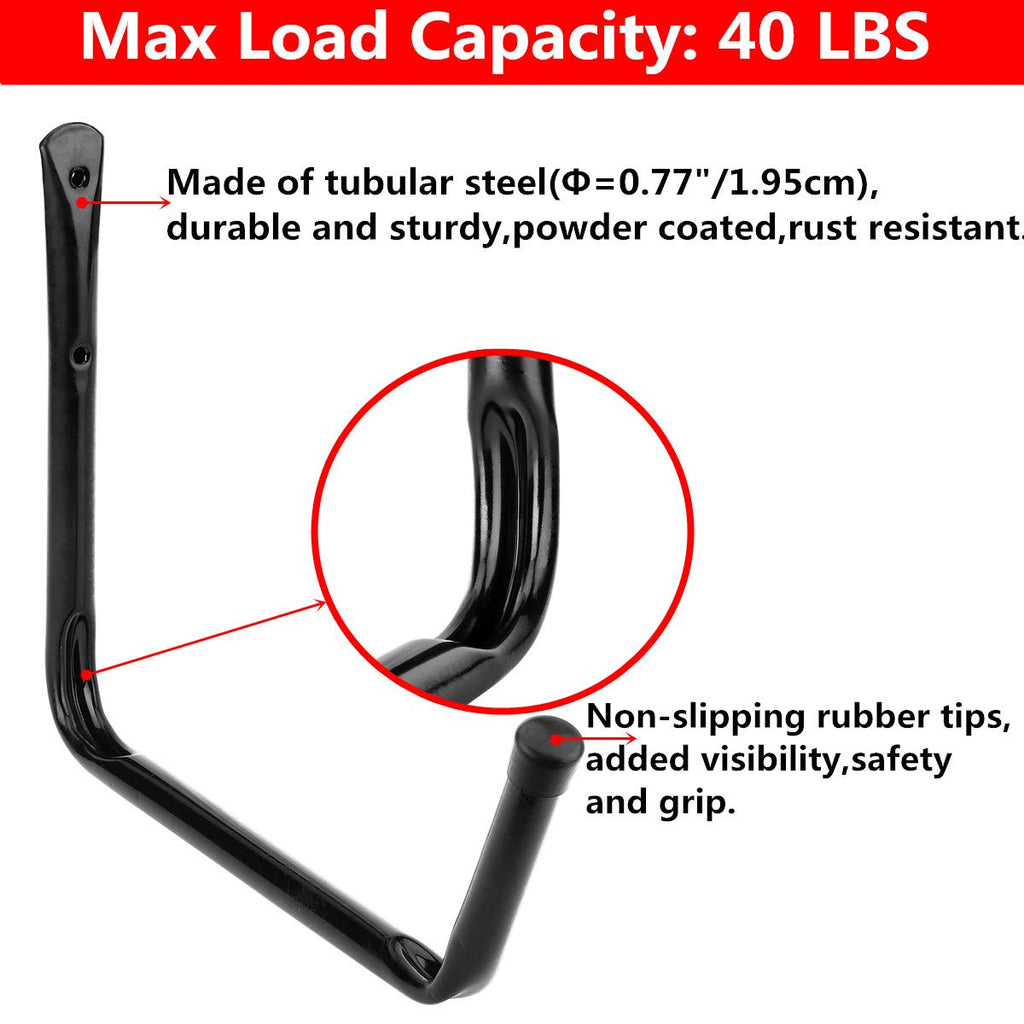 Yisunnan Kayak Storage Utility Rack, Heavy Duty Garage Hangers, Wall Mount Or Dock Hanging Hooks For Canoe,Paddle Board,Surfboar