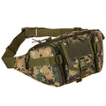 Tactical Waist Bag For Men & Women  Military Army 3Pocket Molle Fanny Pack With Adjustable Strap, MultiUtility Chest Sling &