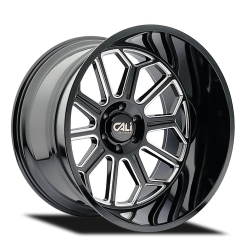 22x12 Cali Off-Road Auburn Black/Milled Wheel 6x5.5 (-51mm)