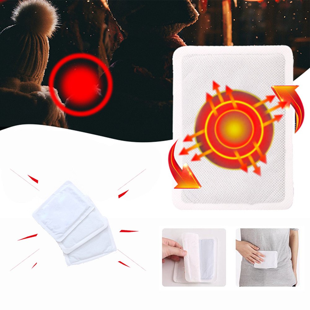 Body Warmers With Adhesive Backing Air Activate Heat Patch Disposable Gives 12 Hours Warm Pad - 12 Packs