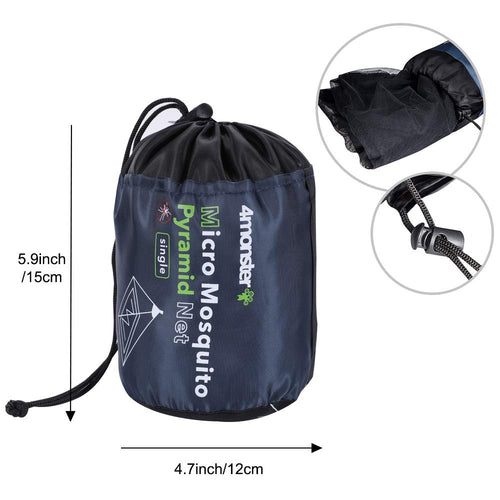4Monster Camping Insect Net With Carry Bag, Compact And Lightweight, Fits Bed,Sleeping Bags,Tent (Single)