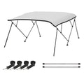 Naviskin White 4 Bow 8L X 54 H X 91-96 W Bimini Top Cover Includes Mounting Hardwares,Storage Boot With 1 Inch Aluminum Frame