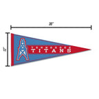 Rico Industries Nfl Football Tennessee Titans Retro 12'' X 30'' Felt Wall D  Cor Pennant - Great For Home/Bed Room/Man Cave D  C