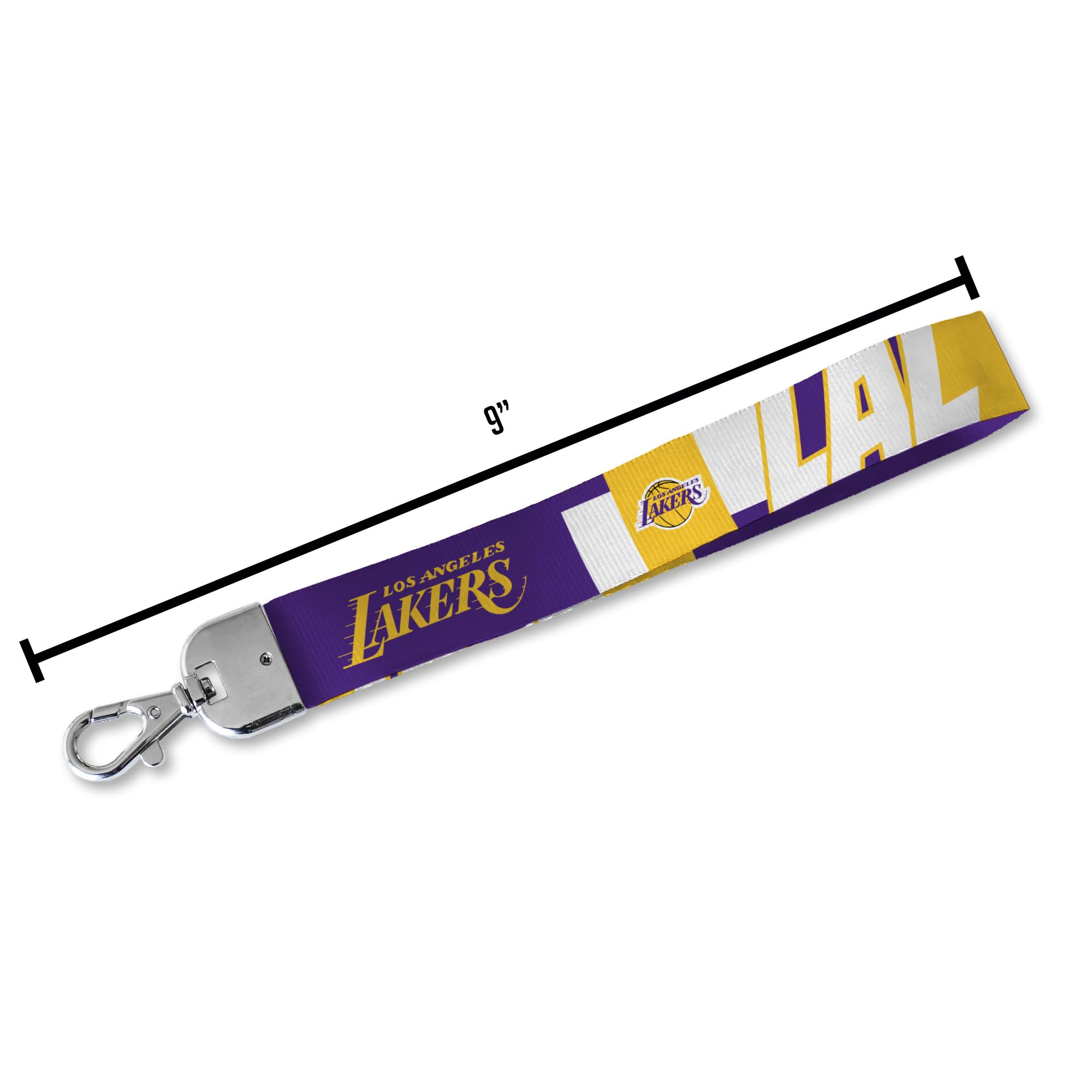 Rico Industries Nba Basketball Los Angeles Lakers Wrist Lanyard Key Chain, Cute Wristlet Strap Keychain Holder For Women Men Car