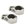 Pair of Marine Grade 316SS 1-1/4in Bimini Top Hinged Jaw Slide With Set Screws