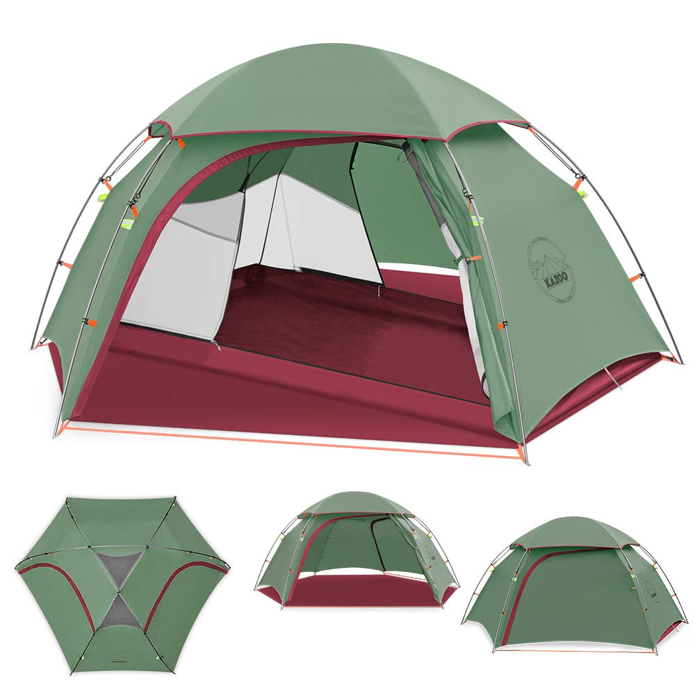 Kazoo Lightweight Backpacking Tent 2 Person Waterproof Camping Tents 2 People Hiking Tents Two Person Aluminum Poles Double Laye