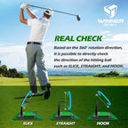 Winner Spirit Real Swing 300 Golf Swing & Hitting Trainer, True Impact, Checking Path After Swing Practice Mat Groover Training