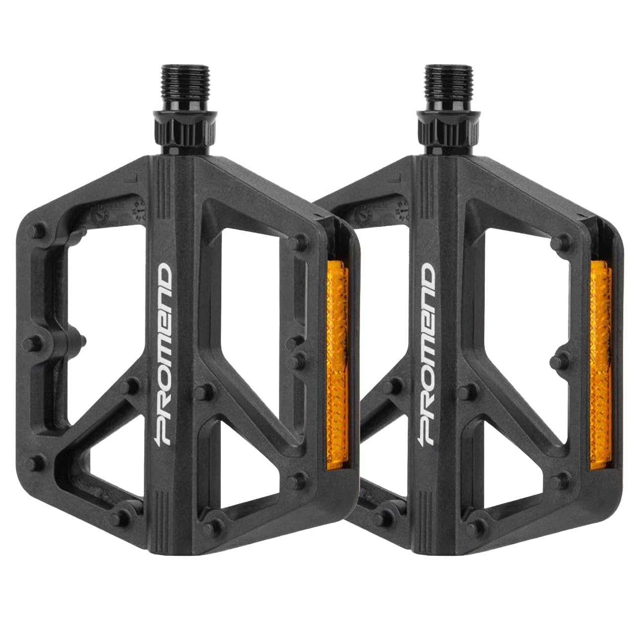 MTB Pedals Mountain Bike Pedals Non-Slip Lightweight Nylon Fiber Bicycle Platform Pedals for BMX MTB 9/16  (Black)