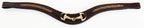 Challenger Horse English Padded Leather Dressage Bridle Browband W/Snaffle Charm 803432Ckf