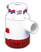 Rule 56D-24 4000 Gph Marine Bilge Pump, Non-Automatic, 24 Volt, White/Red