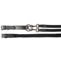 HORZE Webbed Draw Reins - Black - Horse
