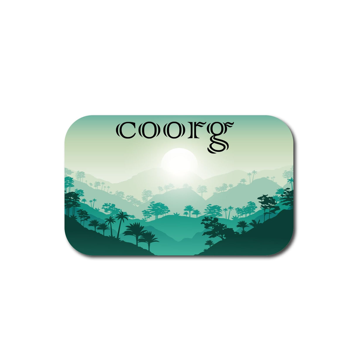 ISEE 360 Coorg Rectangular Fridge Magnet Gift for Decorating Kitchen and Refrigerator Doors/Home & Office Door Decors/Travel Sou