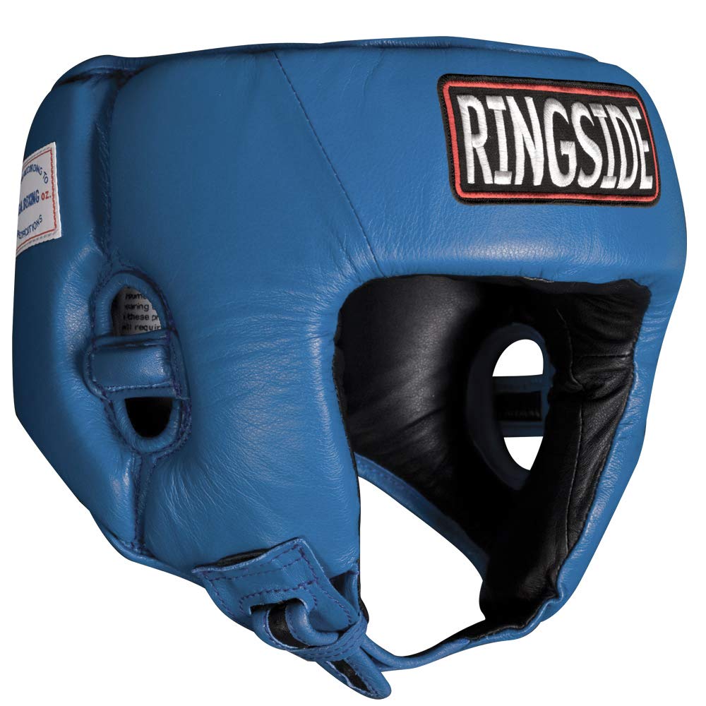 Ringside Competition Boxing Muay Thai Mma Sparring Head Protection Headgear Without Cheeks, Red, Medium