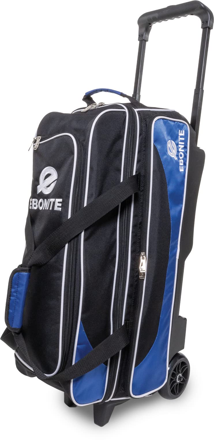 Ebonite Transport Triple Roller Bowling Bag (Blue)