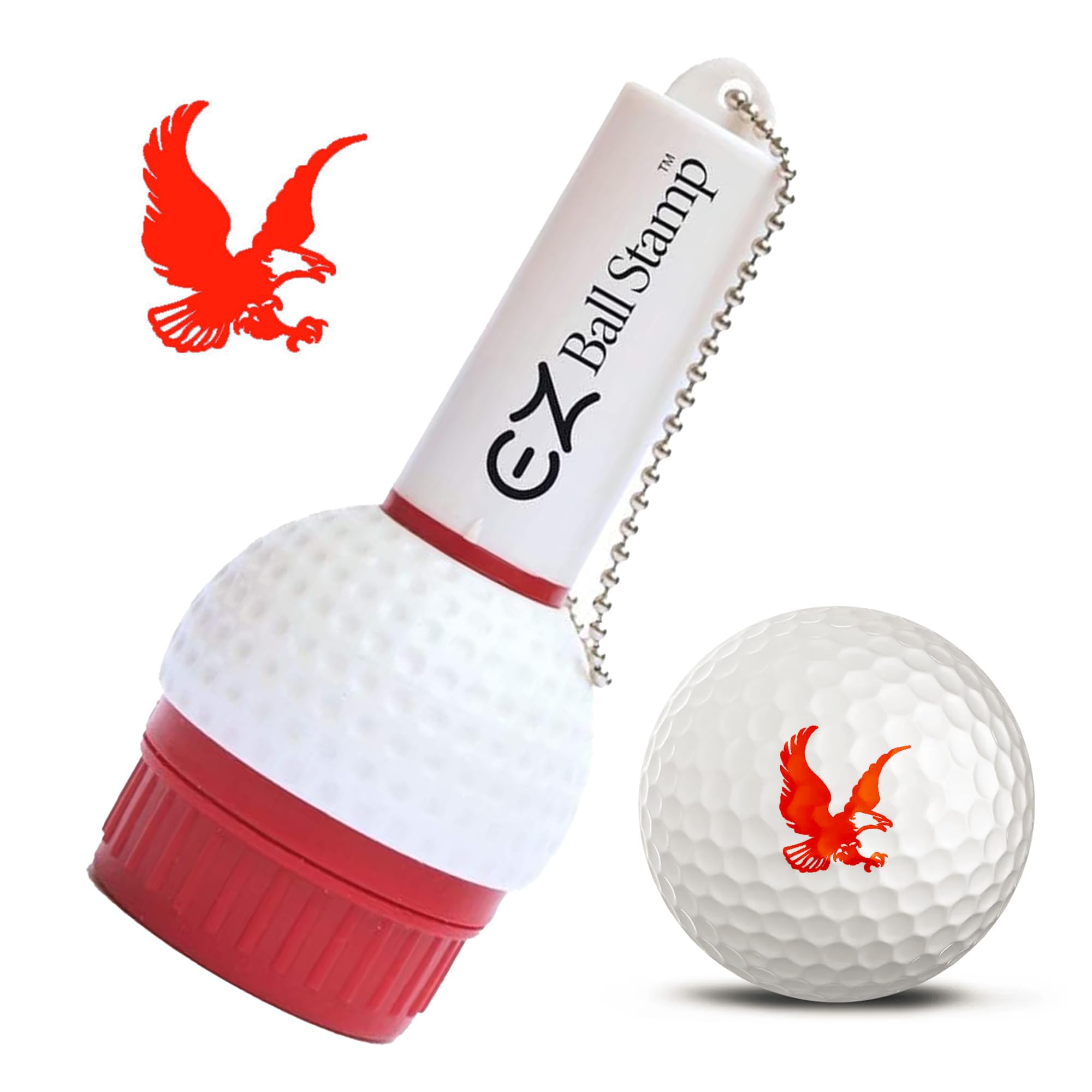 EZBallStamp Golf Ball Stamp Marker (Red Eagle)