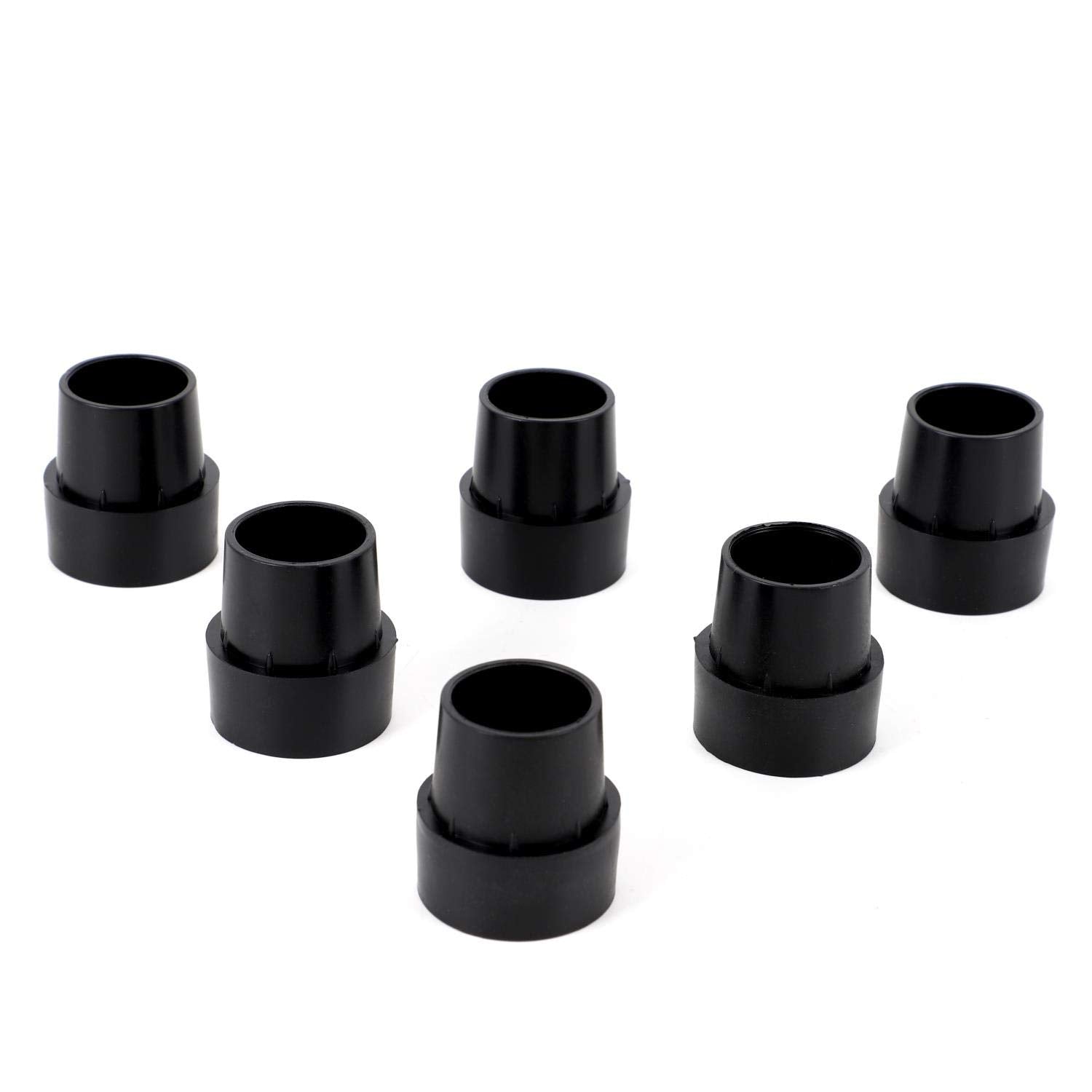 ZIZILAND Replacement Mini Trampoline Leg Cap Tips, 6 Pieces, Black, Only Fit in 1in Diameter Mini Trampoline Legs