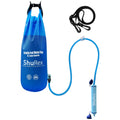 ShuRex Gravity Fed Water Filtration System with Adjustable Tree Strap, 1.5 Gal Large Gravity Bag with Filter Straw, Water Purifi