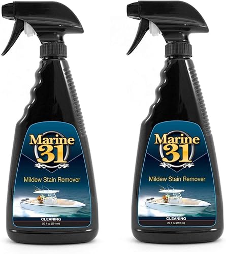 Marine 31 Mildew Stain Remover & Cleaner - Marine & Boat, Home & Patio, Bathroom & Shower Cleaner, 20Oz. - 2-Pack