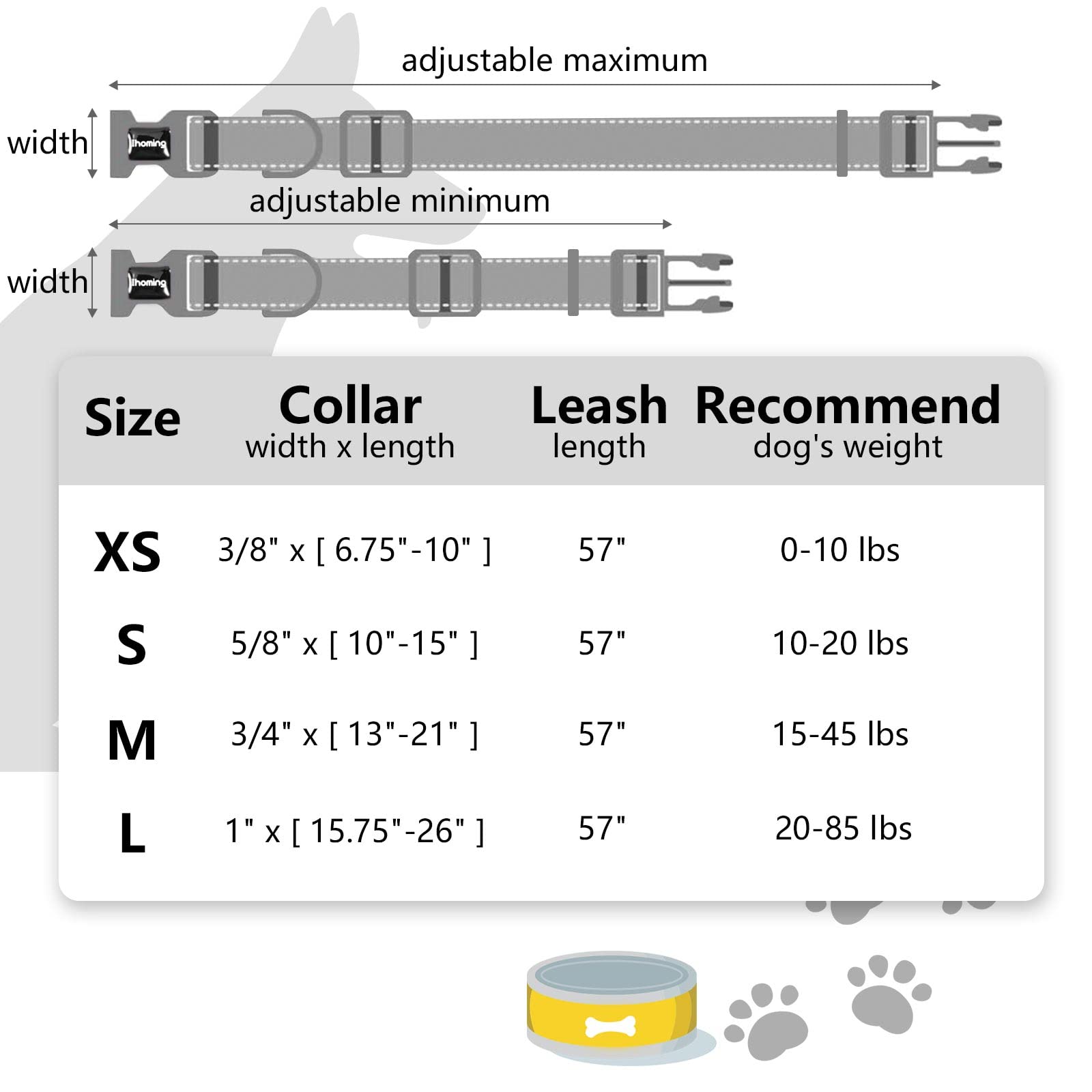 Ihoming Dog Collar And Leash Set For Daily Outdoor Walking Running Training, Floral Greenlake Design For Large Boys Girls Dogs C