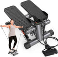 Stair Stepper for Exercise, Mini Steppers with Resistance Band, Hydraulic Fitness Stepper Exercise Home Workout Equipment for Fu