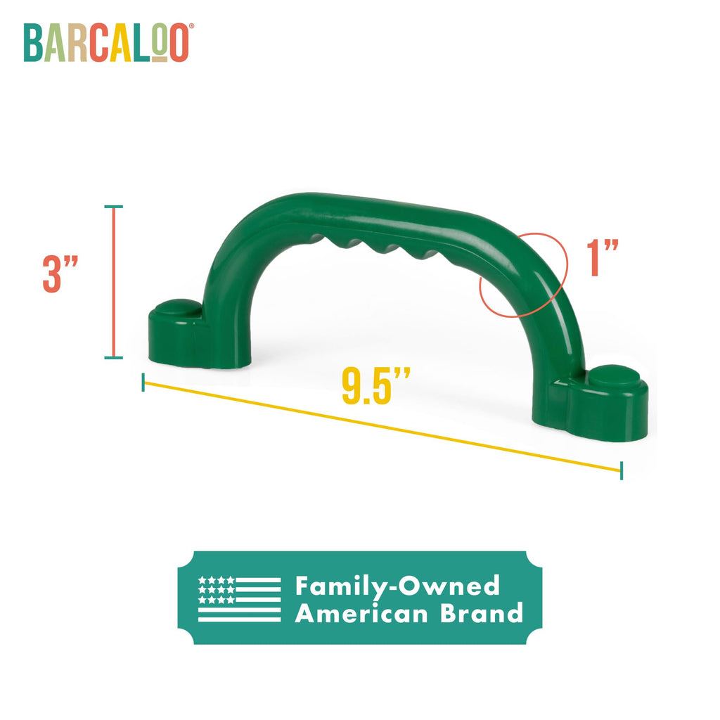 Playground Safety Handles - Outdoor Green Grab Handle Bars, Tree House Accessories, For Backyard Playset And Playground Equipmen
