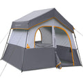 HIKERGARDEN 6 Person Camping Tent - Portable Easy Set Up Family Tent for Camp, Windproof Fabric Cabin Tent Outdoor for Hiking, B