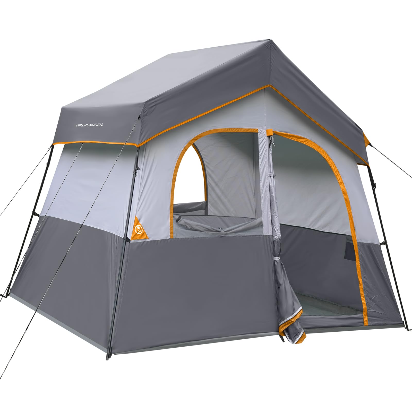 HIKERGARDEN 6 Person Camping Tent - Portable Easy Set Up Family Tent for Camp, Windproof Fabric Cabin Tent Outdoor for Hiking, B